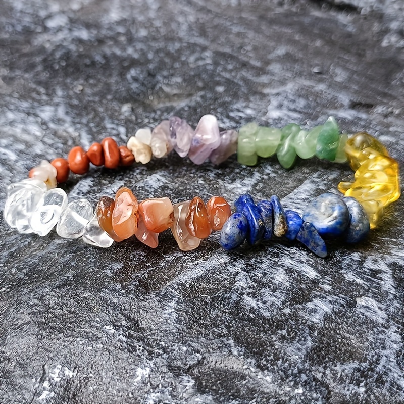 Chakra Stone Set Raw Bracelets Hexagonal Necklaces